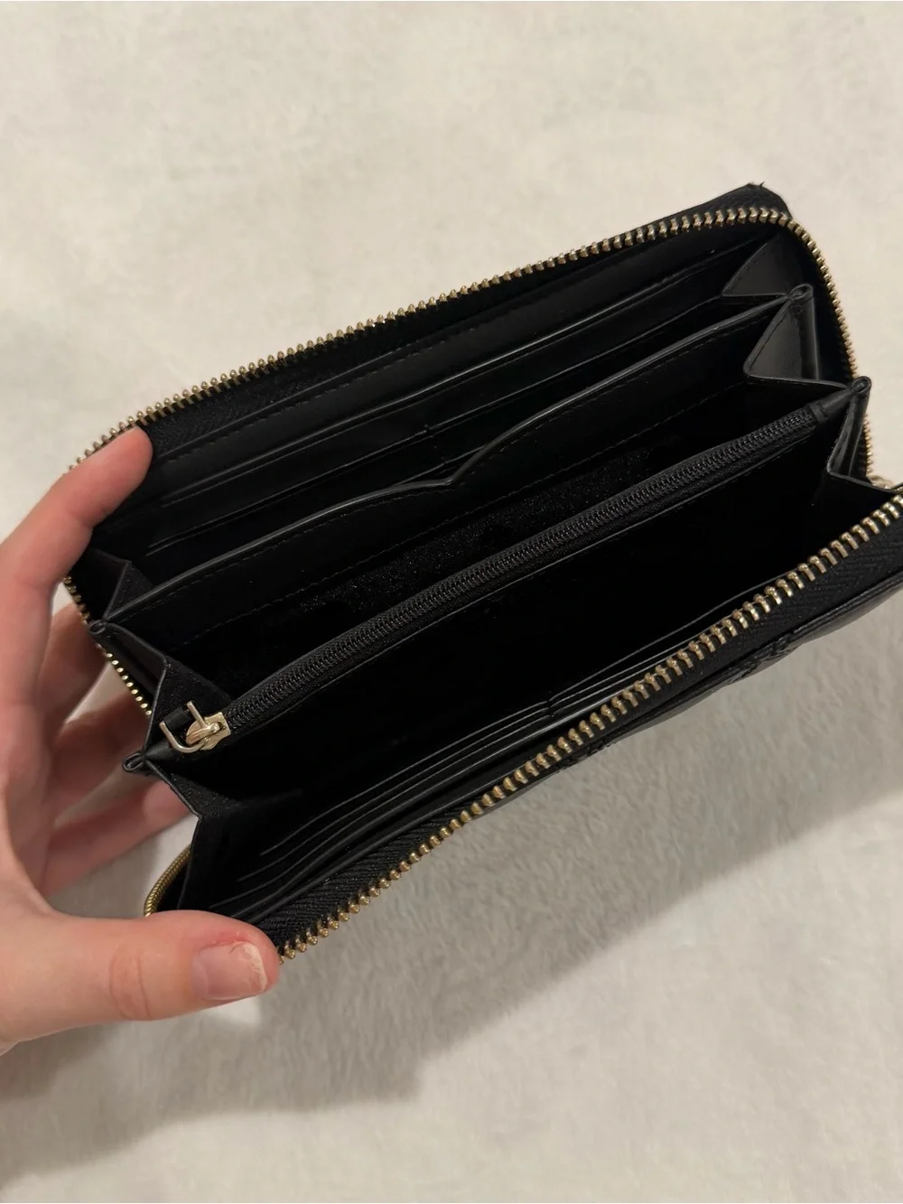 Kate Spade New York Black Leather Natalia Zip Around Continental Wallet